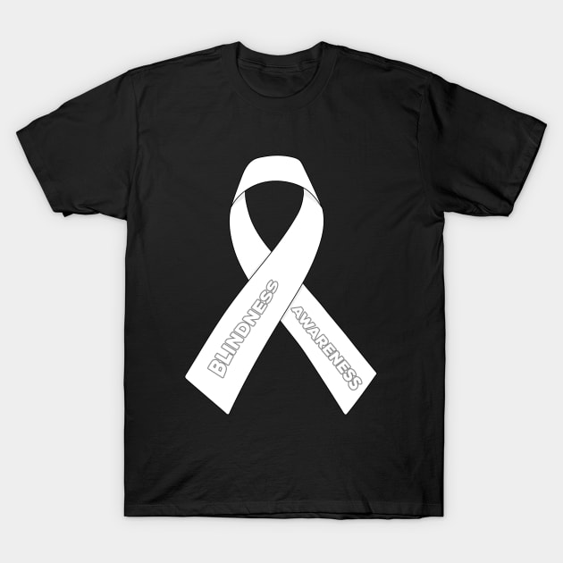 Blindness Awareness Ribbon T-Shirt by DiegoCarvalho